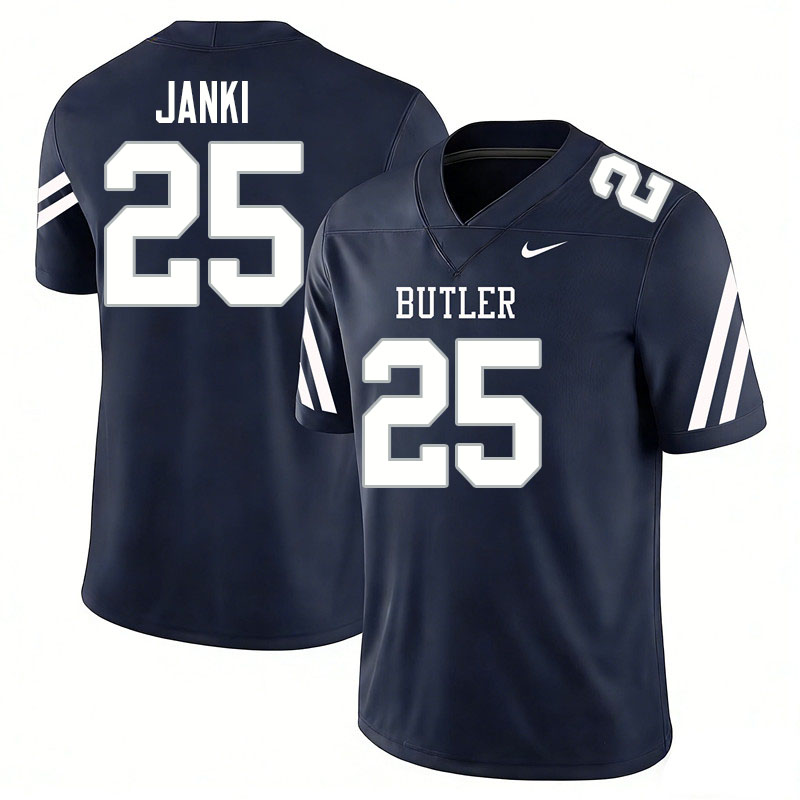 Butler Bulldogs #25 Beck Janki College Football Jerseys,Uniforms-Navy